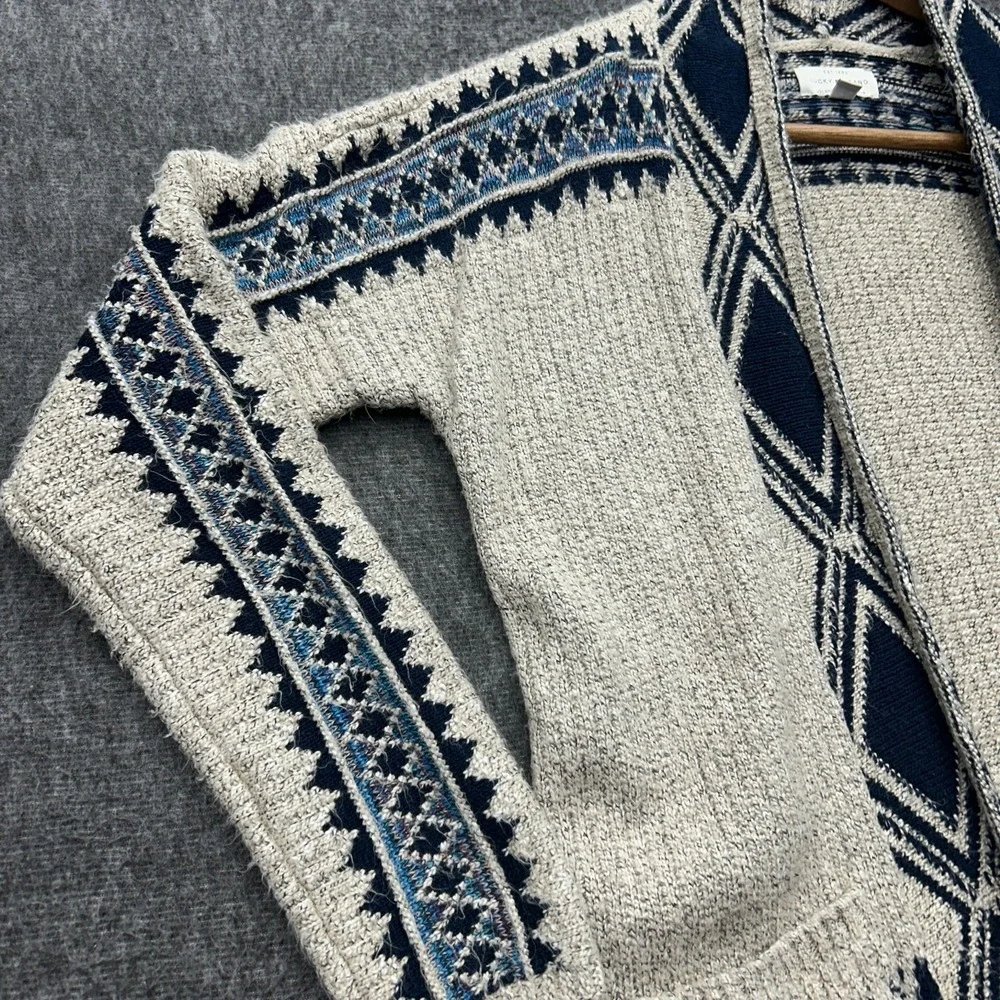 Lucky Brand Sweater Aztec XS Southwestern Geometric Cardigan Western Ranch Cabin